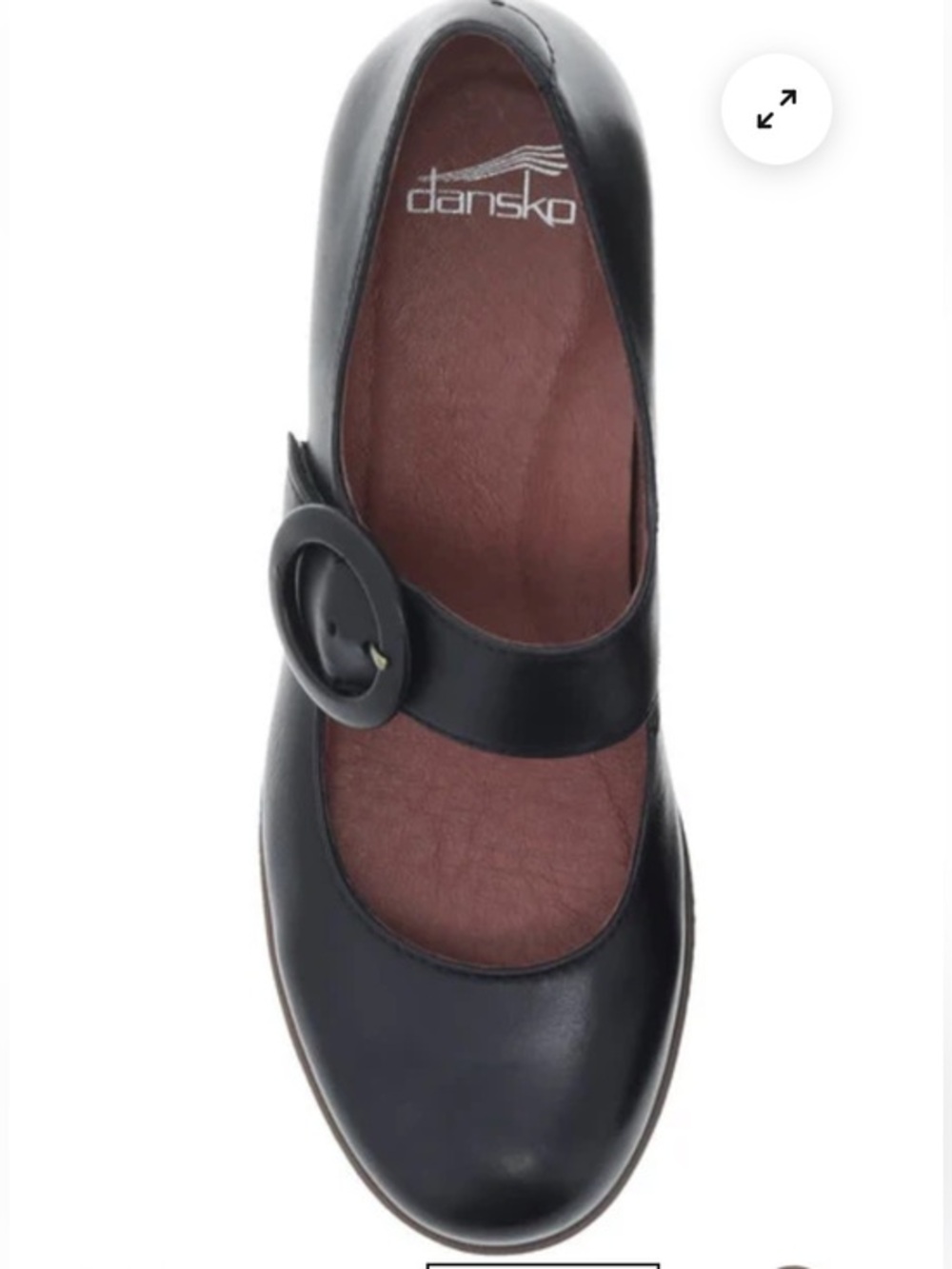 Dansko Brandy Black Leather Mary Jane with Round Buckle size 42 ( 11.5-12)
